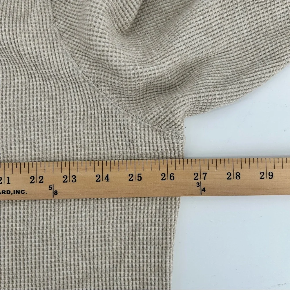 Outdoor Life Chunky Knit Thermal Henley Beachwood Tan Heather Men Size XL NWT - Picture 8 of 10